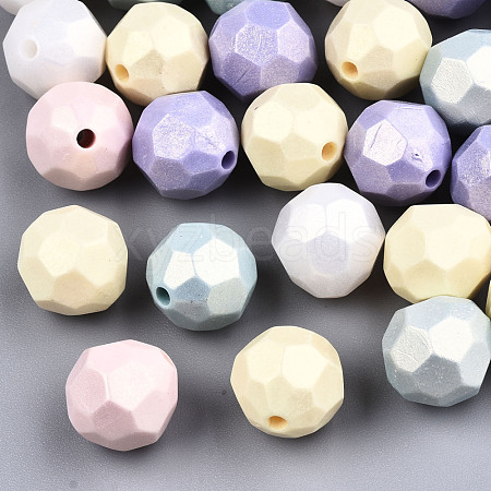 Spray Painted Acrylic Beads MACR-T037-05-1