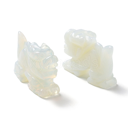 Opalite Carved Dragon Figurines DJEW-F025-02E-1