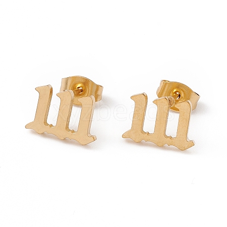 Number Earrings LS-EJEW-F286-01D-G-1