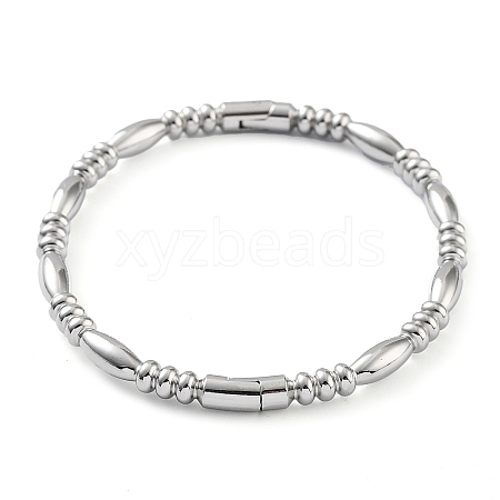 Non-Tarnish 201 Stainless Steel Hinged Bangle STAS-Z057-01C-1