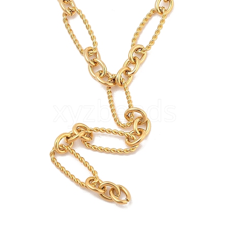 304 Stainless Steel Link Chain Necklace for Men Women NJEW-A032-05G-02-1