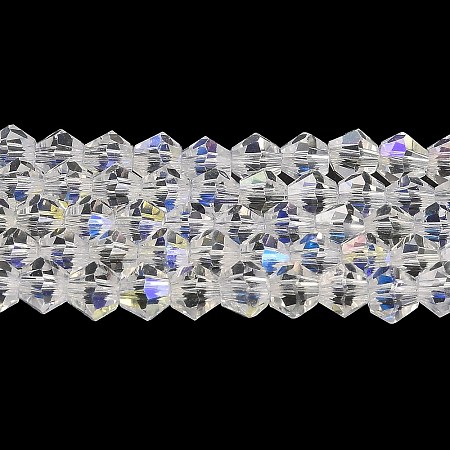Transparent Electroplate Glass Beads Strands LS-GLAA-F029-2mm-D13-1