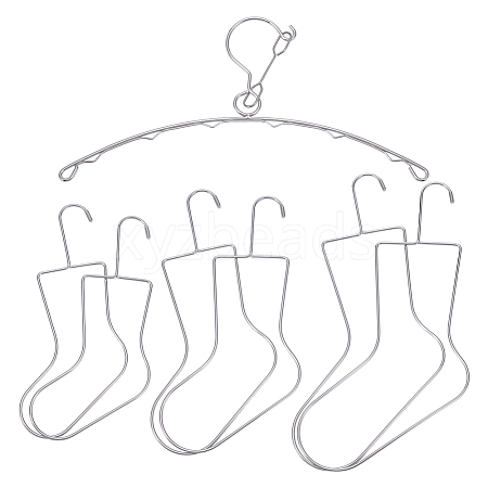 7Pcs 4 Styles Stainless Steel Sock Stretchers AJEW-UN0003-38A-1