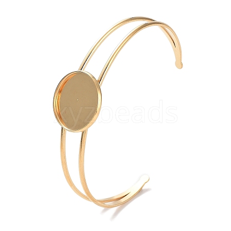 Ion Plating(IP) 304 Stainless Steel Bracelets Setting Making X-BJEW-B090-03D-G-1