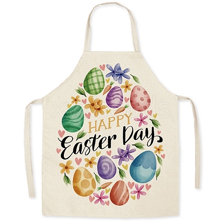 Cute Easter Egg Pattern Polyester Sleeveless Apron PW-WG98916-05-1