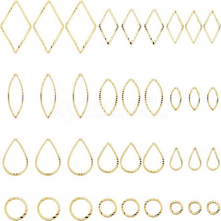 SUPERFINDINGS 120Pcs 12 Style Brass Linking Rings KK-FH0002-93-1