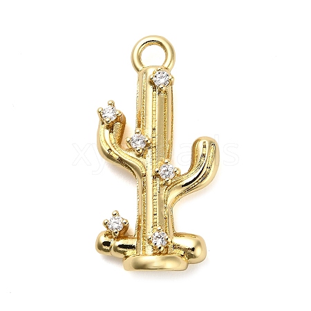 Brass Micro Pave Cubic Zirconia Pendants KK-L229-066G-1