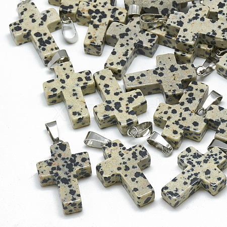 Natural Dalmatian Jasper Pendants G-T080-26-1