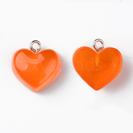 Transparent Resin Pendants X-RESI-R429-30I-1