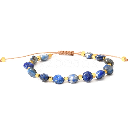 Natural Lapis Lazuli Braided Bead Bracelets PW-WGF95B2-10-1