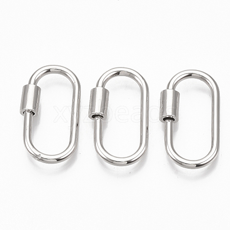 Brass Screw Carabiner Lock Charms LS-KK-T047-07P-1
