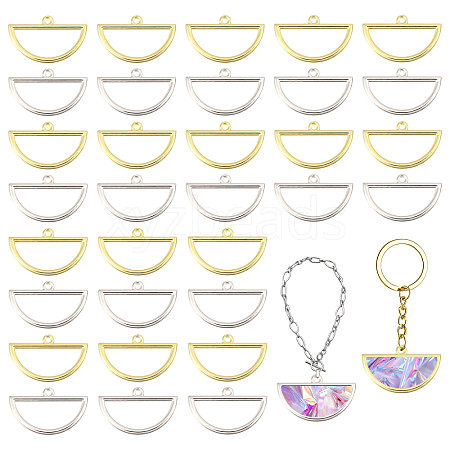 32Pcs 2 Colors Alloy Open Back Bezel Big Pendants FIND-CA0010-88-1