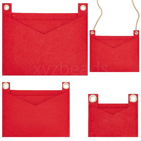 WADORN 3Pcs 3 Style Felt Bags Organizer Insert PURS-WR0006-85B-1