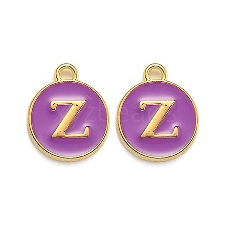 Golden Plated Alloy Enamel Charms LS-ENAM-Q437-12Z-1