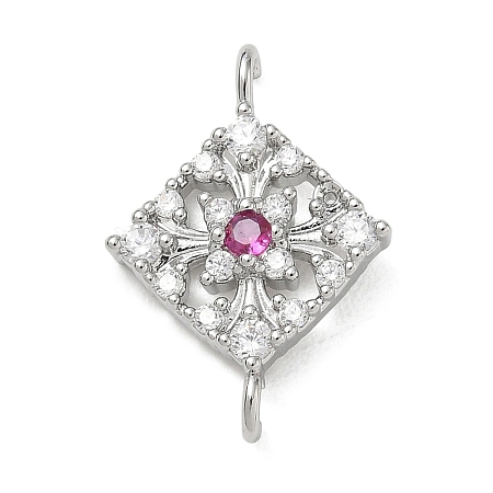 Brass Rhinestone Pendants RB-CBAA948-02P-1