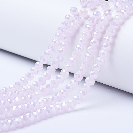 Electroplate Glass Beads Strands X-EGLA-A034-J6mm-B04-1