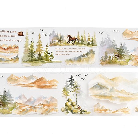 Mountain Forest Waterproof PET Decorative Stickers DIY-Q052-03E-1