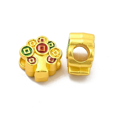 Rack Plating Alloy Enamel European Beads FIND-I034-11MG-1