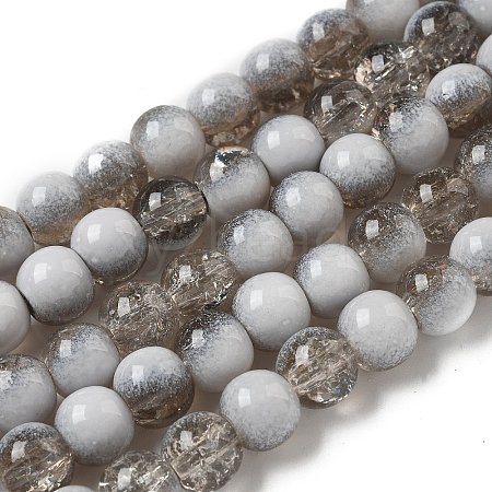 Crackle Glass Beads Strands GLAA-U001-8mm-06-1