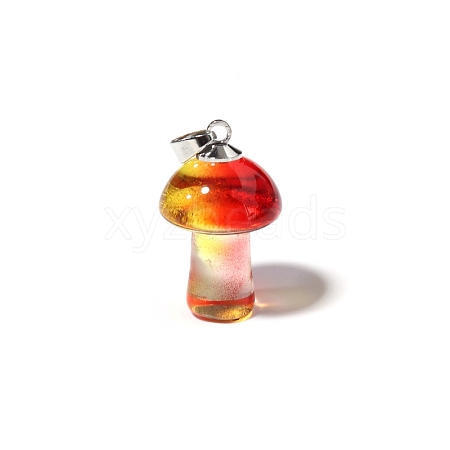 Lampwork Pendants MUSH-PW0001-007B-1