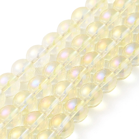 Transparent Electroplate Glass Beads Strands GLAA-T032-T4mm-C02-1