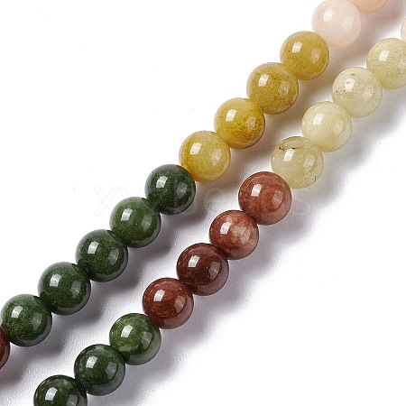 Natural White Jade Beads Strands G-I334-07A-1