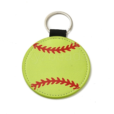 Sport Theme PU Leather Keychain SJEW-K002-08P-03-1