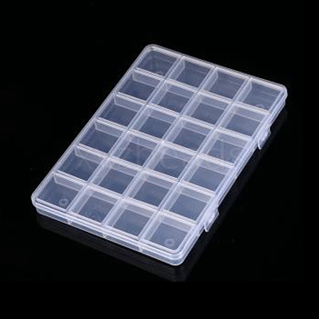 Transparent Plastic Bead Containers CON-YW0001-42-1