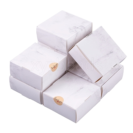 Marble Pattern Foldable Creative Kraft Paper Box CON-CJ0001-05-1