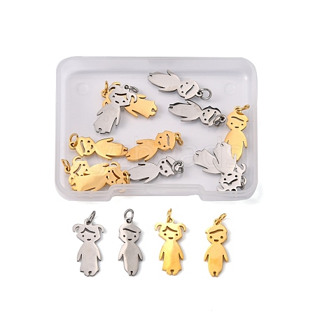 Unicraftale 16Pcs 4 Style 201 Stainless Steel Pendants STAS-UN0034-32-1