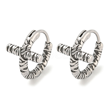 316 Surgical Stainless Steel Hoop Earrings EJEW-D096-14I-AS-1