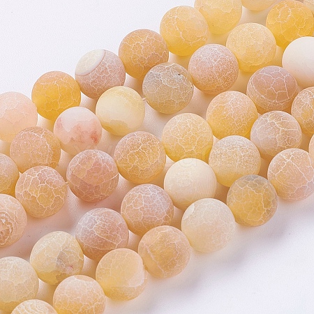 Natural Weathered Agate Beads Strands X-G-G589-8mm-02-1