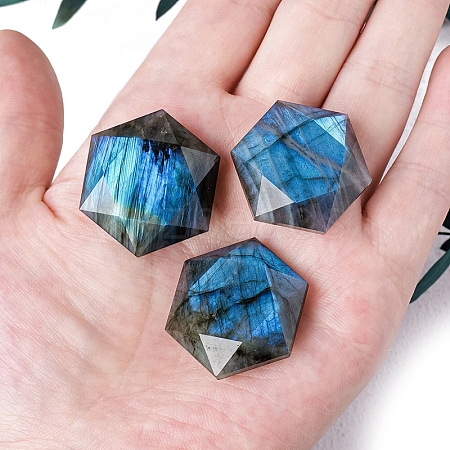 Natural Labradorite Star of David Figurines Statues for Home Office Desktop Decoration PW-WG15EE0-02-1