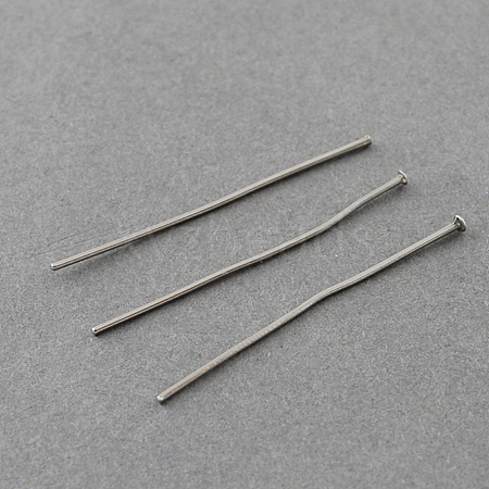 Tarnish Resistant 304 Stainless Steel Flat Head Pins LS-STAS-R046-45mm-1