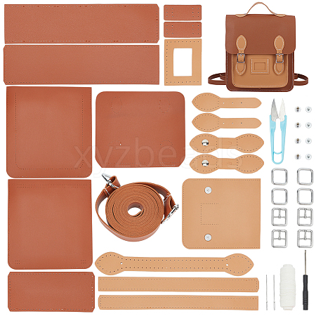 DIY Imitation Leather Sew on Backpack Kits DIY-WH0387-27B-1