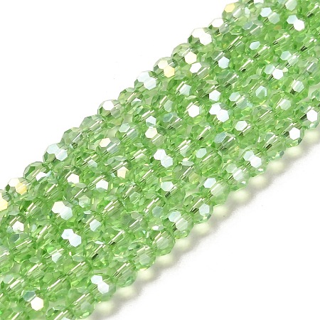 Electroplate Glass Beads Strands EGLA-R016-4m-24-1