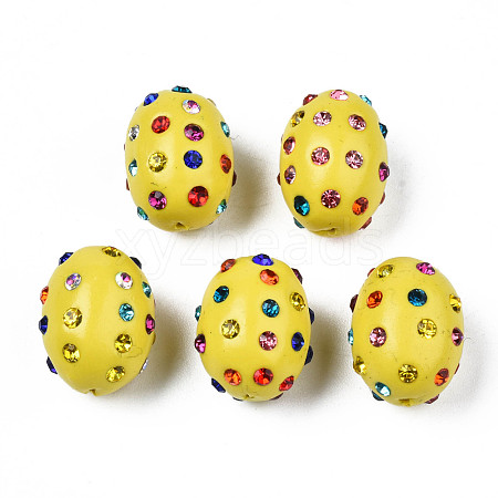 Polymer Clay Rhinestone Beads RB-T017-32I-1