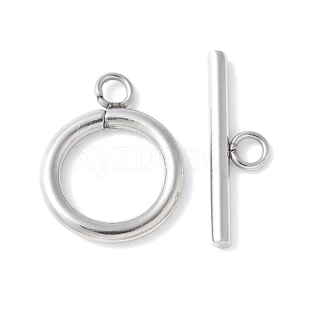 304 Stainless Steel Toggle Clasps STAS-F040-40D-P-1