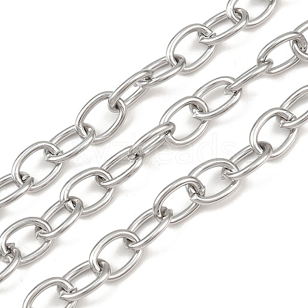 Tarnish Resistant 304 Stainless Steel Cable Chains CHS-R009-12-1