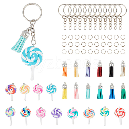 Olycraft DIY Lollipop Keychain Making Kit DIY-OC0011-94-1