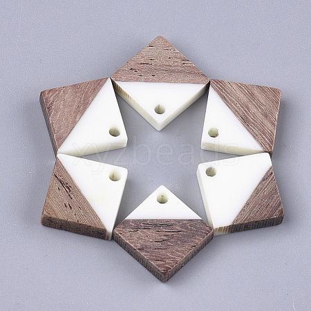 Resin & Walnut Wood Pendants RESI-S358-31G-1