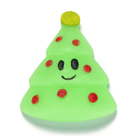 Christmas Theme Christmas Tree Shape Squishy Stress Toy AJEW-P085-13-1