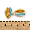 Enamel Cowrie Shell Beads SSHEL-M023-02B-3