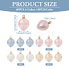 40Pcs 4 Colors Imitation Gemstone Acrylic Pendants SACR-TA0001-22-3