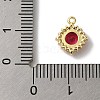 Brass Micro Pave Clear Cubic Zirconia Pendants KK-S391-01G-C-3