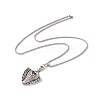 Alloy Snake Pendant Necklace with 201 Stainless Steel Box Chains NJEW-E016-09AS-2