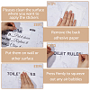 Removable PVC Self Adhesive Toilet Stickers DIY-WH0491-33A-5