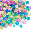 420Pcs 14 Style Transparent Spray Painted Crackle Glass Beads Strands CCG-TA0002-04-3