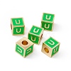 Rack Plating Brass Enamel Beads KK-B060-04G-02U-3