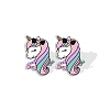 Acrylic Unicorn Stud Earrngs for Women PW-WGBF812-01-1